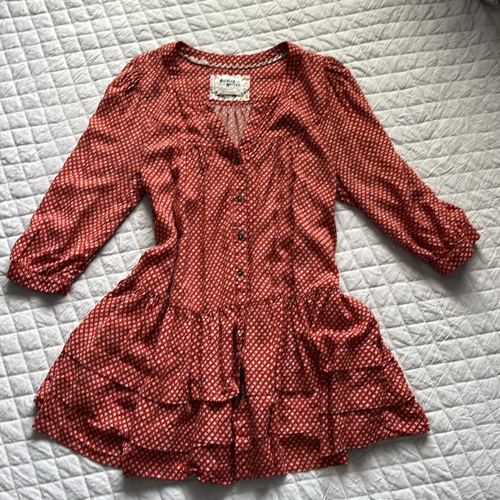 || Holding Horses by Anthropologie || Longsleeve tunic top• Extra Small rust
